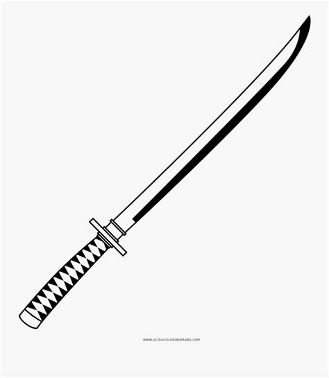 Transparent Katana Sword Png Color Page Katana Weapon Free