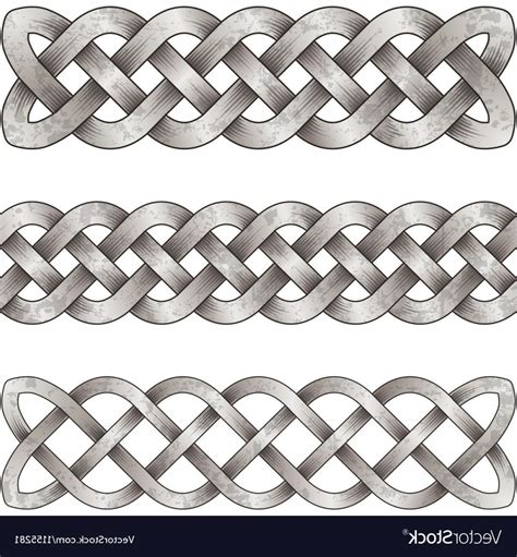 Braid Vector Illustrator Set Of Silver Celtic Braids Vector Símbolos