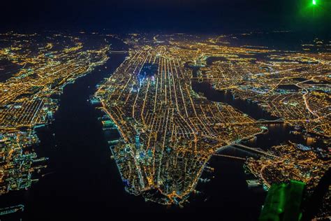 New York City Night View From Space Wallpaper For 2880x1920