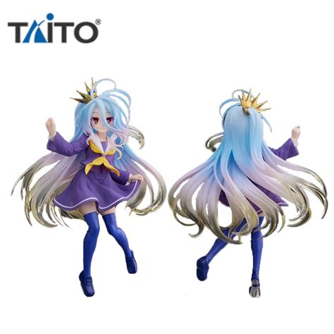 Taito Genuine No Game No Life Anime Figure Shiro Uniform Version Action