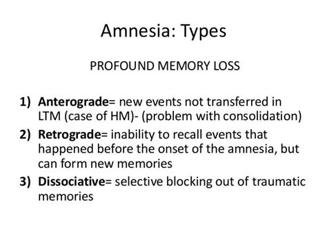 Memory And Amnesia Slides