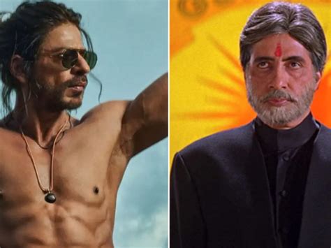 fans compare 57 yr old shah rukh khan s look in pathaan with bigb s mohabbattein