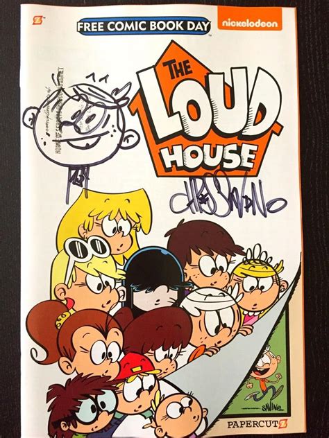 The Loud House Signed Sketched By Creator Chris Savino Fcbd Issue 1873490354