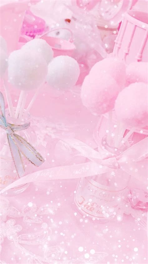 Download Light Pink Aesthetic Cotton Balls Wallpaper