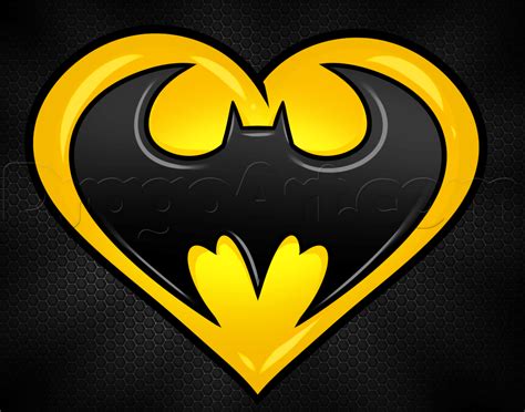 How To Draw A Batman Heart Step By Step Dc Comics Comics Free