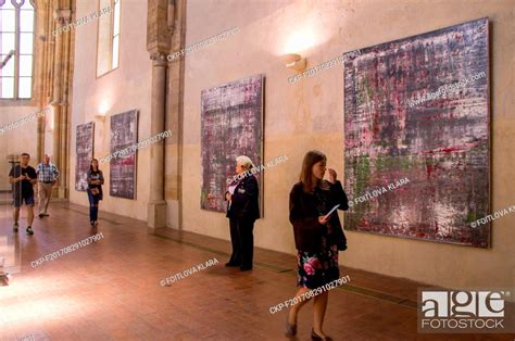German Painter Gerhard Richter Presents His Work In Prague Czech