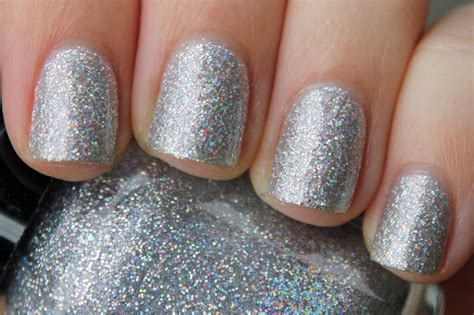silver nail polish  glitter
