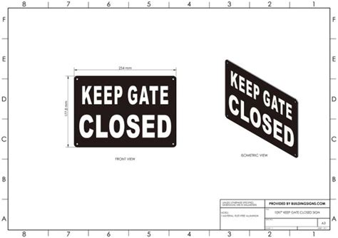 Keep The Gate Closed Sign Hpd Signs The Official Store