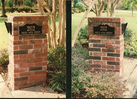 4 budget friendly ways to update your porch fast birkley lane interiors. Address plaques mounted on either side of a brick mailbox ...