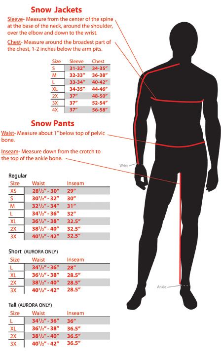 Size Chart Fly Racing Mens Snow Gear Fortnine Canada