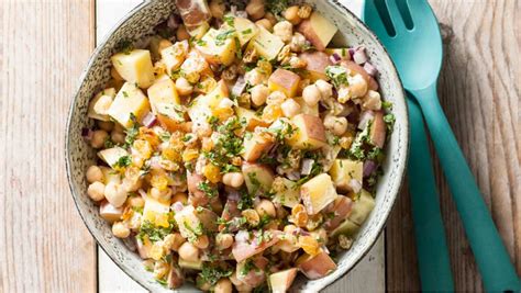 Whisk dressing ingredients in large. Curried Potato Salad with Golden Raisins and Chickpeas ...