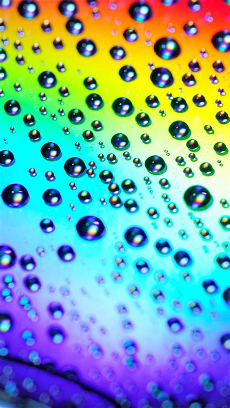Water Drops On Rainbow The Iphone Wallpapers