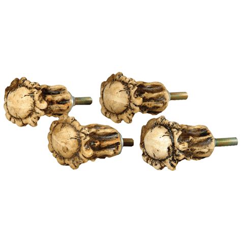 They are made to fit 3 on center holes. Rustic Hardware: Set of 4 Antler Crown Cabinet Knobs|Black ...