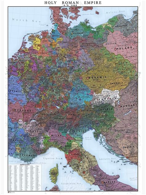 Map Of Europe In 1444 Poster For Sale By Paulbsk Redbubble