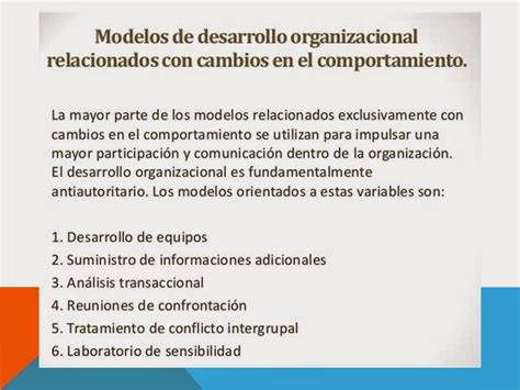 Unidad IV Métodos y Modelos de Investigación del Comportamiento Organizacional y del Desarrollo