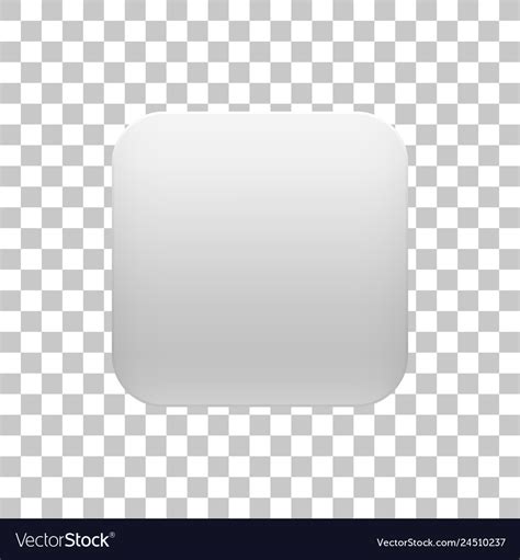 White Realistic Blank App Icon Button Template Vector Image
