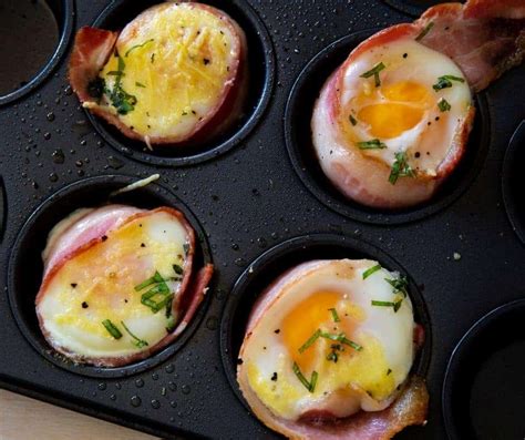 Air Fryer Bacon And Egg Cups Fork To Spoon