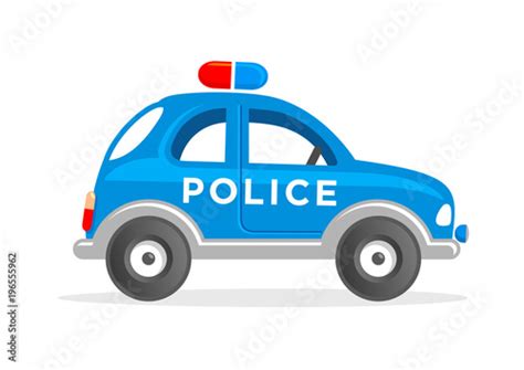Toy Police Car Cartoon Illustration Buy This Stock Illustration And