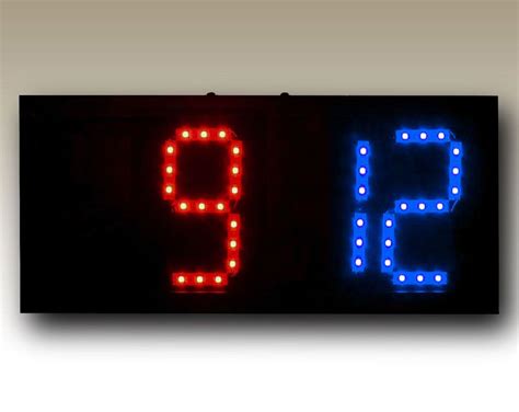 Remote Controlled Scoreboard Redblue 5 Digits Ebay Diy Screen