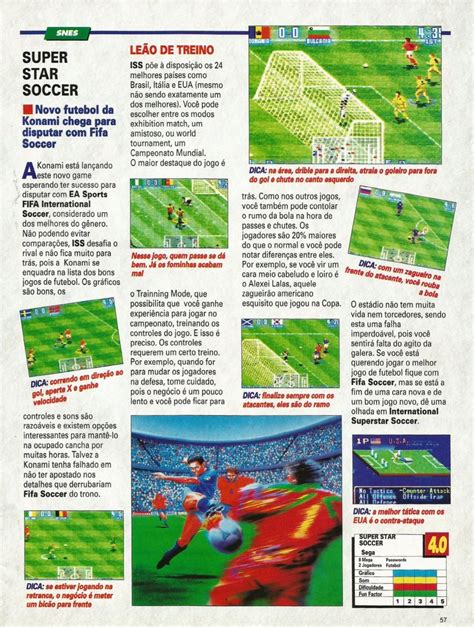International Superstar Soccer do Super Nintendo na Super GamePower Nº 14