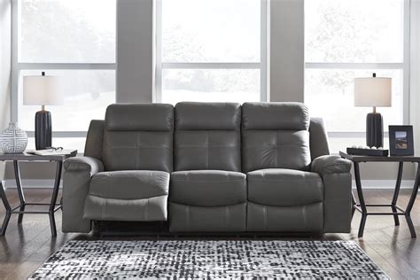 Find stylish home furnishings and decor at great prices! Ashley Jesolo Reclining Sofa in Gray - Austin's Furniture ...