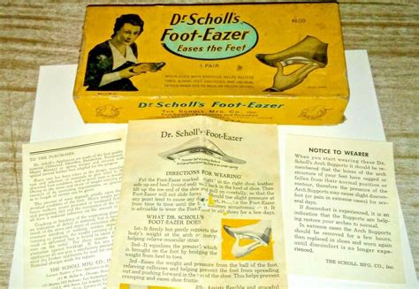 Vintage Dr Scholl S Foot Eazer Eases The Feet Box Instructions