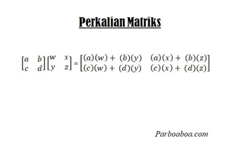 Yuk Mengenal Perkalian Matriks X Dan X Parboaboa