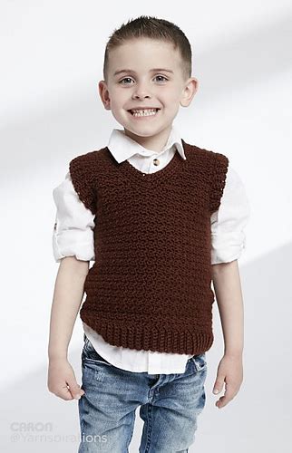 Ravelry Childs Crochet V Neck Vest Pattern By Yarnspirations Design