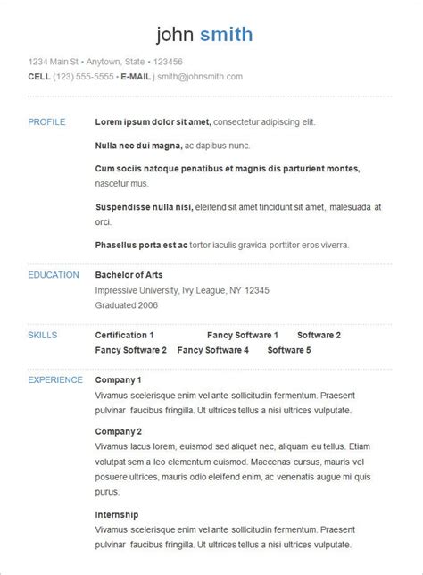 Check out our free resume samples for inspiration. Resume Template Free Simple - CV template collection - 169 ...