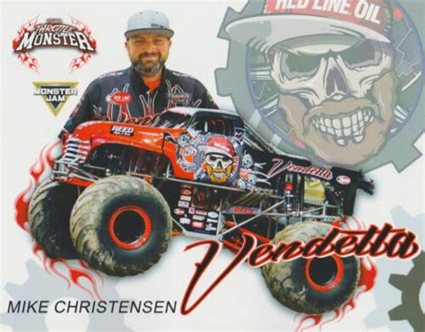 2022 Mike Christensen Vendetta Monster Jam Monster Truck Hero Card Ebay
