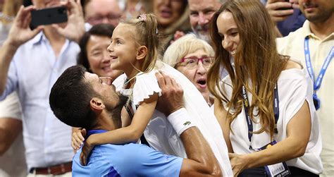Novak Djokovic Celebrates Us Open Win With Wife Jelena And Their Two