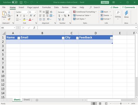 How To Create A Form In Excel Flory Witabir