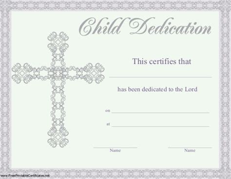 Baby shower is unique celebration for coming birth of a new baby and to celebrate the transformation of a woman into a mother. Baby Dedication Certificate Template - 21+ Free Word, PDF ...
