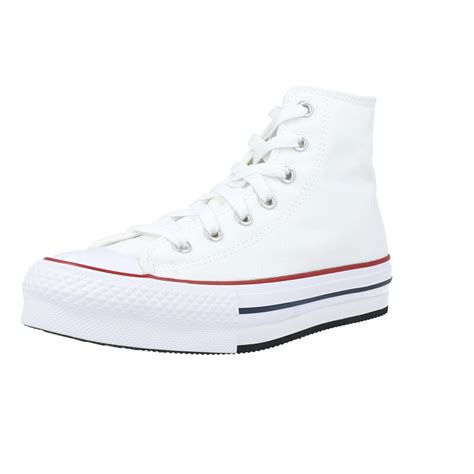 Converse Chuck Taylor All Star Eva Lift Platform Hi White Navy Canvas Trainers Shoes Awesome