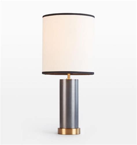 Cylinder Black Steel Accent Table Lamp