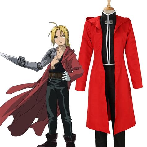 Anime Fullmetal Alchemist Brother Edward Elric Cosplay Costume With