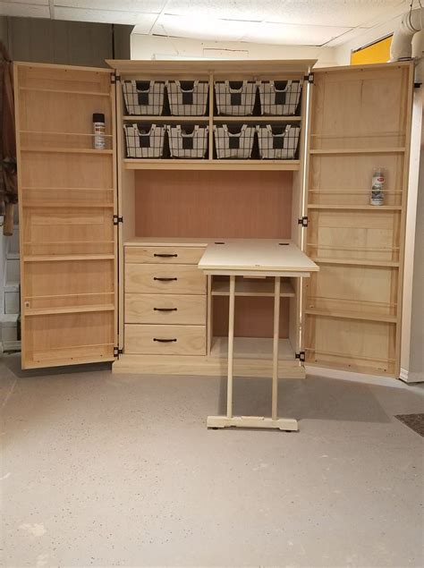 10 Crafting Cabinet With Table