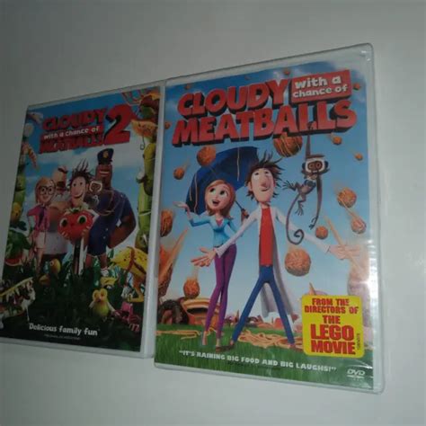 CLOUDY WITH A Chance Of Meatballs 1 And 2 DVDs Lot 9 76 PicClick UK