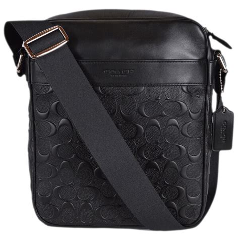 Coach marvel gallery pouch with coach bubble. Shop Coach Men's F11741 Black Signature Leather Charles ...