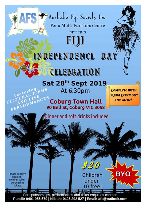 Fiji Independence Day Celebration Australia Fiji Society