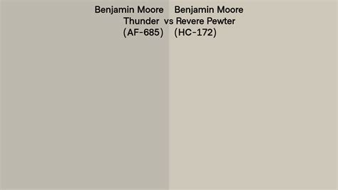 Benjamin Moore Thunder Vs Revere Pewter Side By Side Comparison