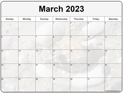 March 2023 Printable Blank Calendar Photos