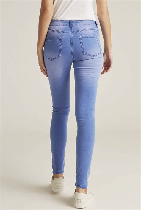 Light Blue Skinny Low Rise Jean Long Tall Sally