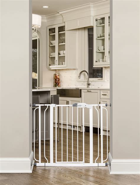 Regalo Easy Step Extra Wide Metal Walk Through Baby Safety Gate White