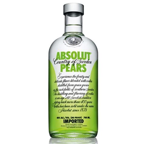 Absolut Pears Poire 70cl La Cave Cdiscount