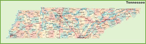 Printable Map Of Tennessee With Cities