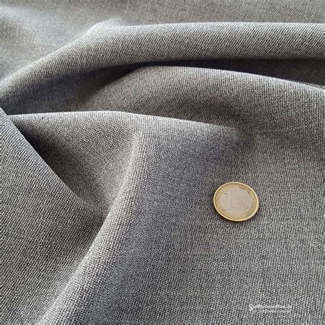 Italian Wool Crepe Fabric Grey Melange Crepe Fabrics Wool