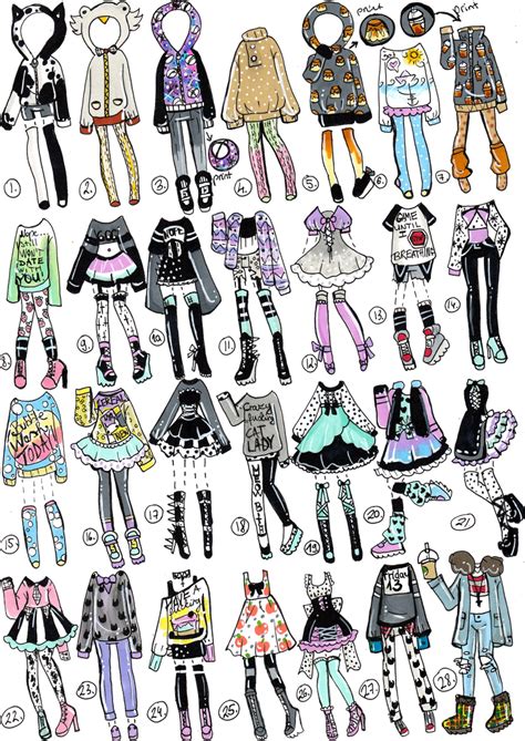 Closed Clothes Adopts By Guppie Vibes Kawaii Drawings Art Drawings