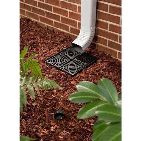 Amerimax Home Products Stealthdrain In Black Vinyl Catch Basin Downspout Extension