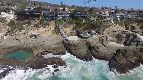 Drone Scenic Aerial View Steps Beach Laguna Beach Orange County Ca Youtube